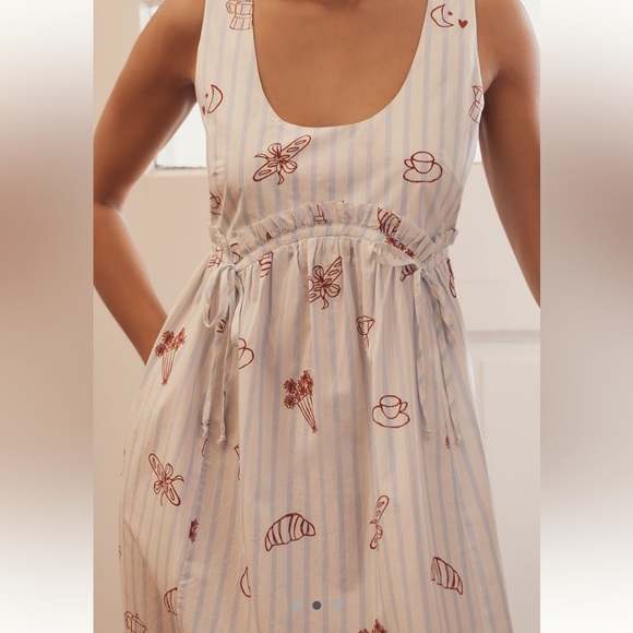 Anthropologie Duende Studio Cotton Nap Midi Dress - Picture 2 of 11